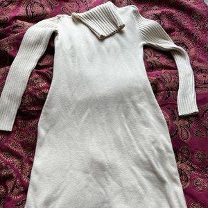 Moda International Cream : Ivory Sweater Dress